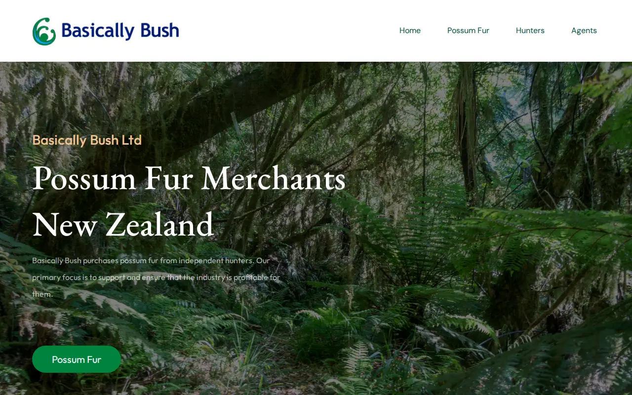 Basically Bush possum fur merchants website