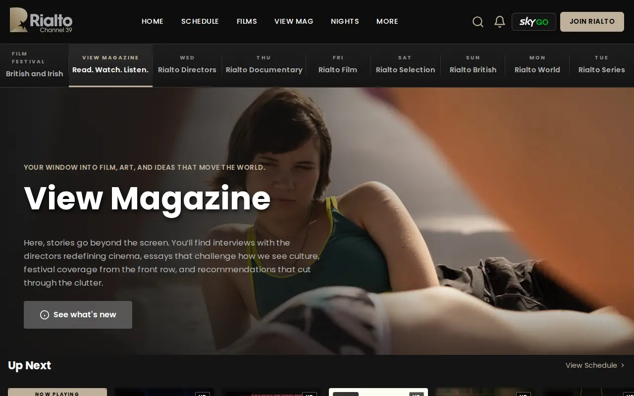 Rialto Channel independent film and world cinema website