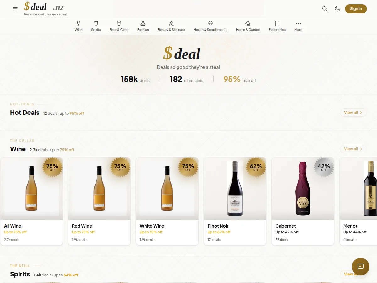 Scrolling through thousands of Sdeal deals with no page load