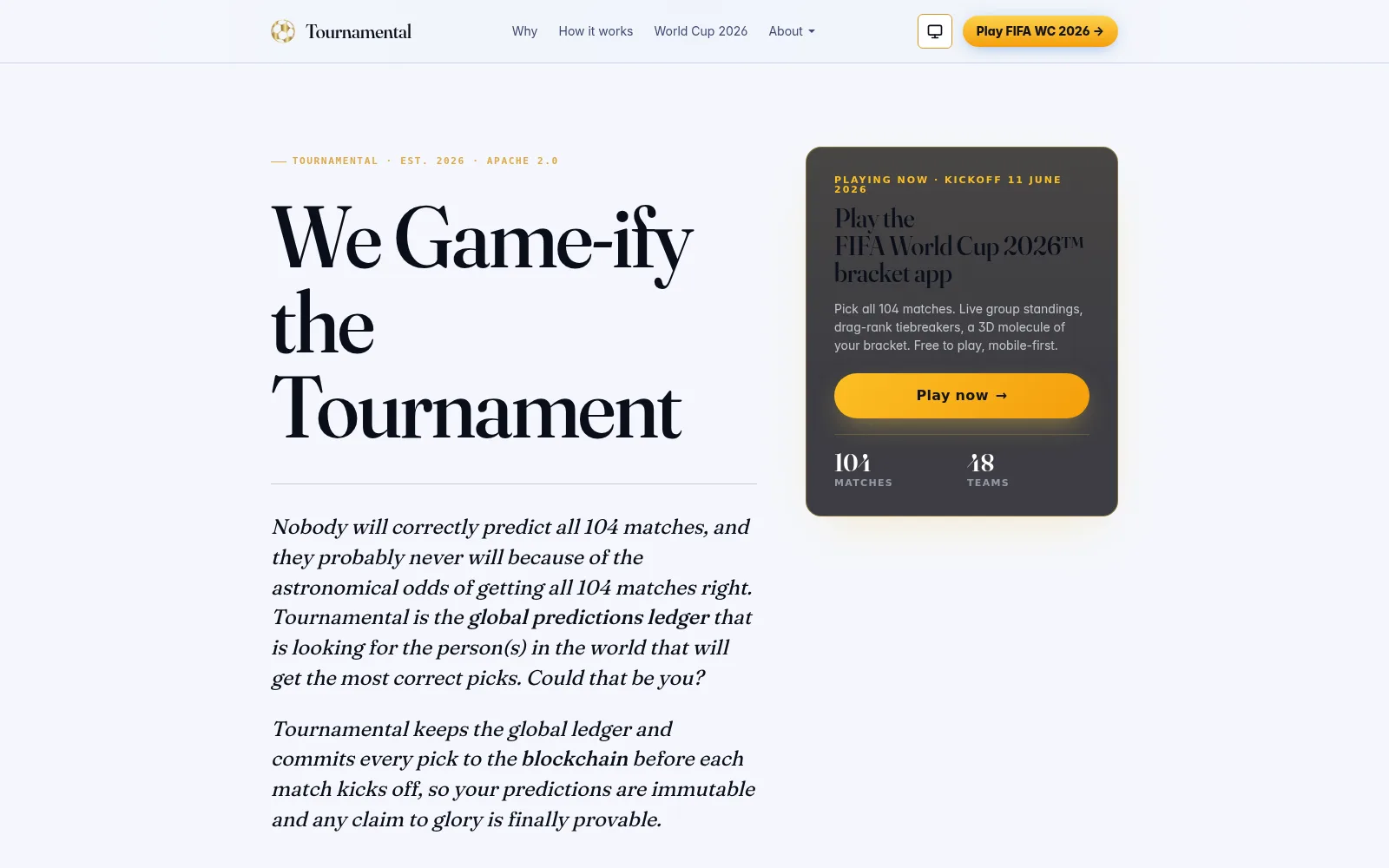 Tournamental: we game-ify the tournament